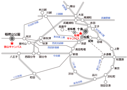 交通アクセス 東京家政大学